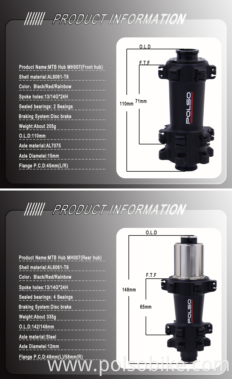 disc brake mtb hub 110mm 